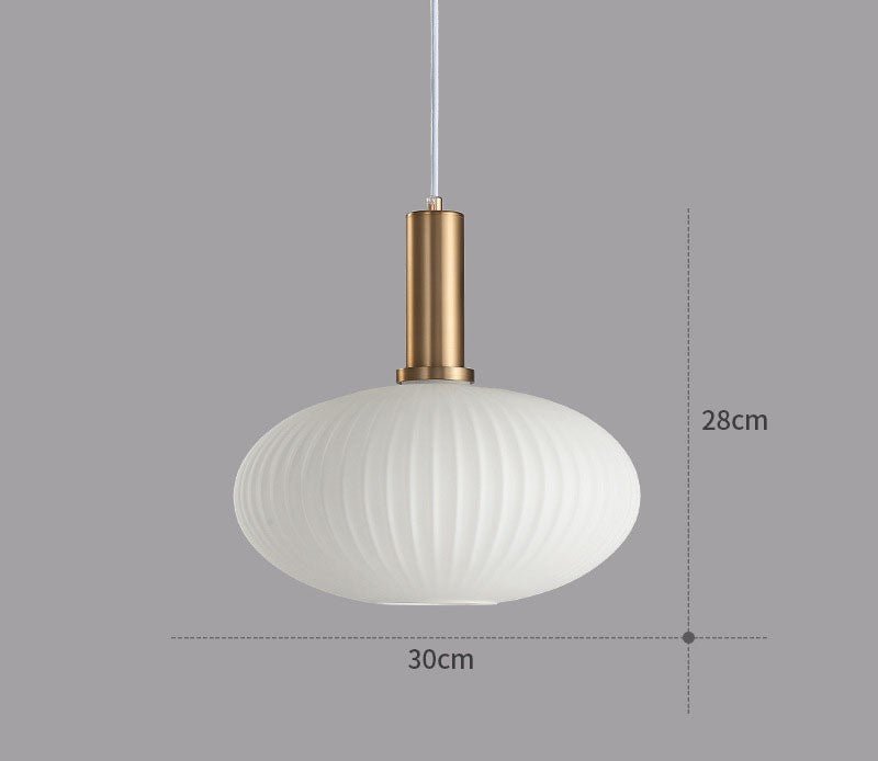 Pendellampa i glas med vintage design 14