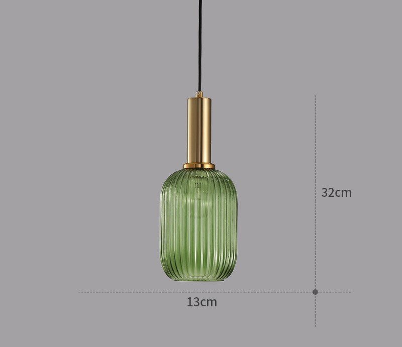 Pendellampa i glas med vintage design 4