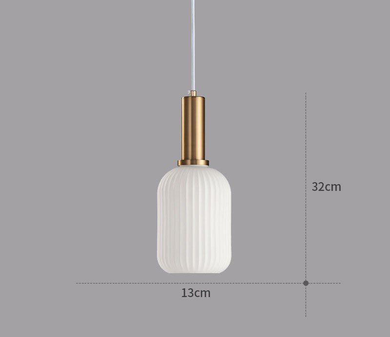 Pendellampa i glas med vintage design 5