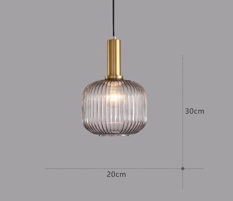 Pendellampa i glas med vintage design 9