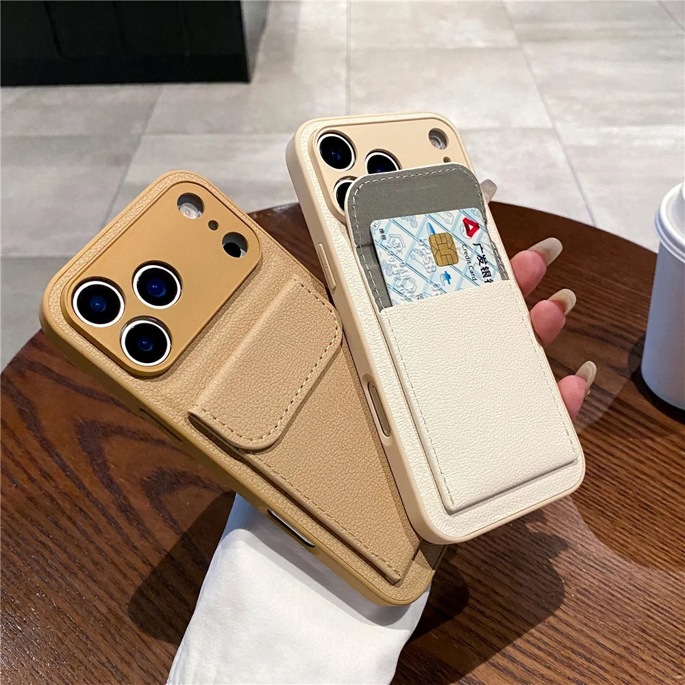 Plånboksfodral för iPhone med kortfack 0
