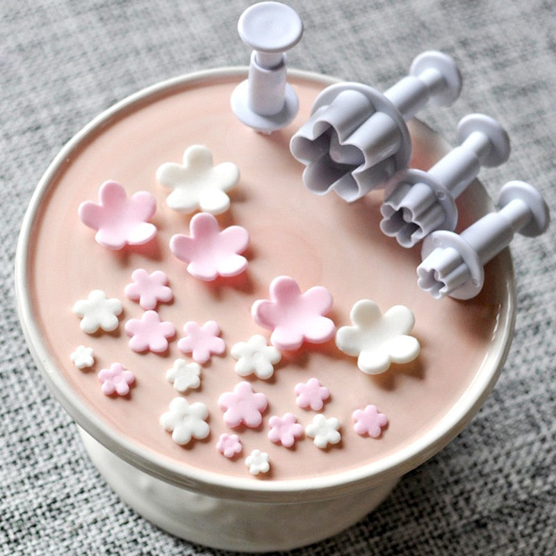 Plommonblomma Fondantkutter Set för Bakning 0
