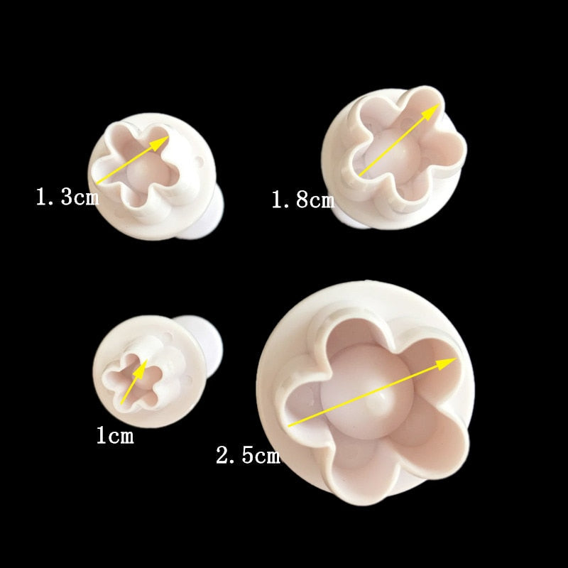 Plommonblomma Fondantkutter Set för Bakning 5