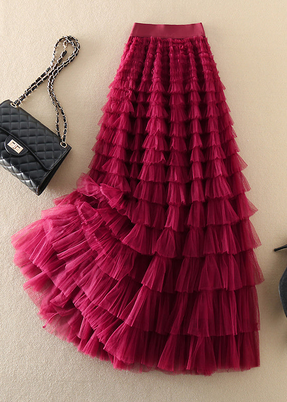 Plus Size Tyllkjol Skrynklig Design 0