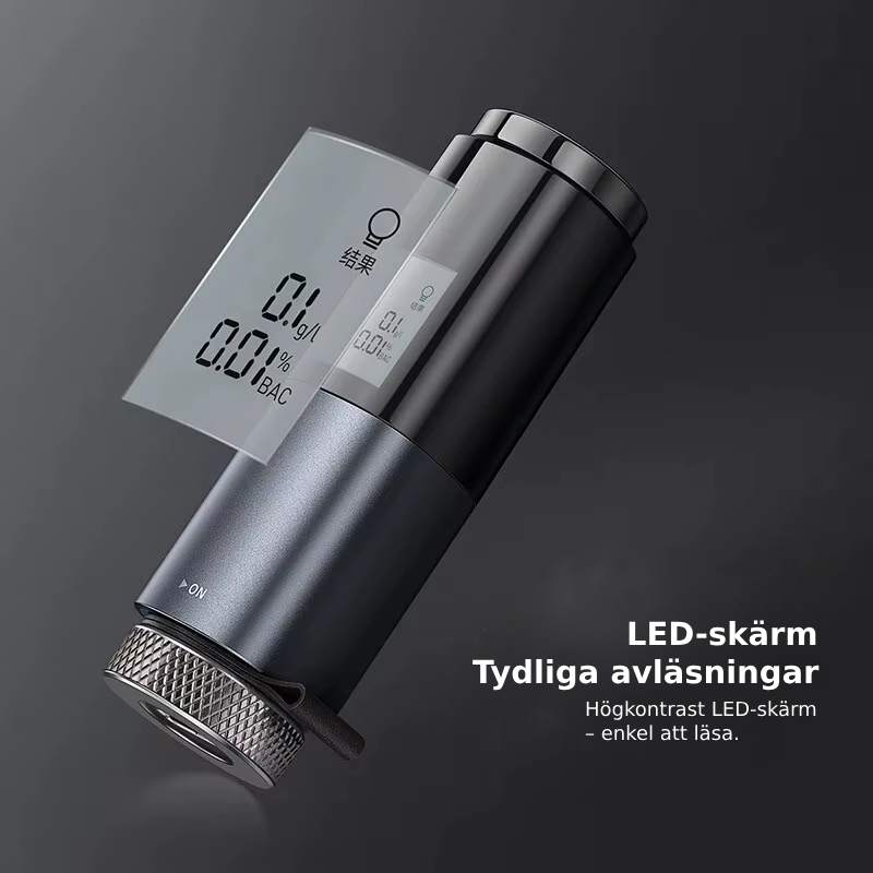 Portabel Alkoholmätare Beröringsfri med LED-Skärm och USB-C Laddning 1