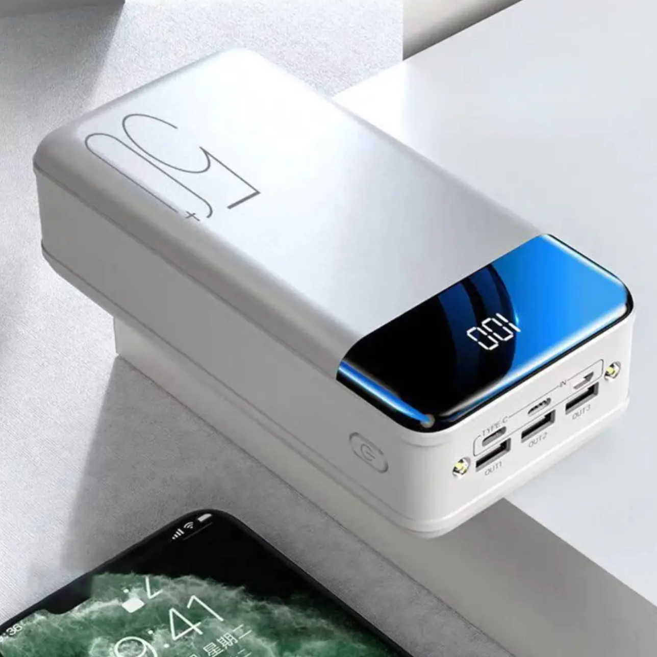 Powerbank 100 000 mAh med snabbladdning – Bärbar strömlösning för resor och nödsituationer 2