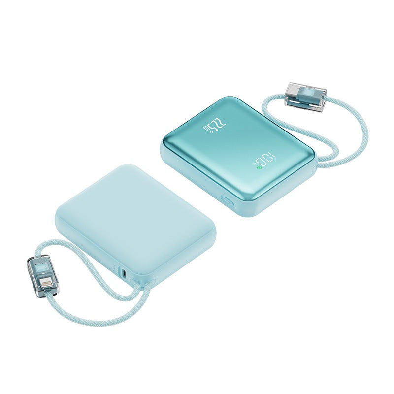 Powerbank 20000mAh Ultratunn med Digital Laddningsindikator och Integrerad Port 1