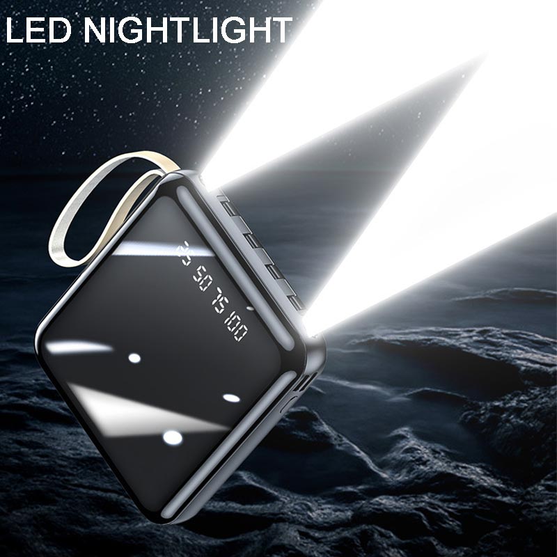 Powerbank 20000mAh med integrerade kablar 2