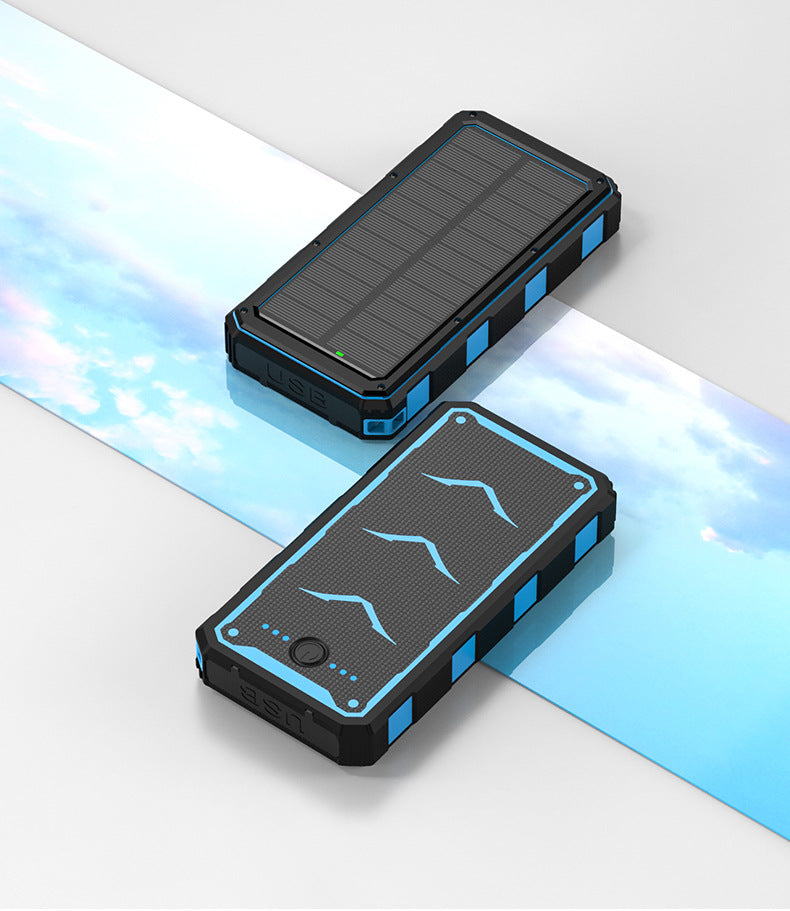 Powerbank med Solceller 20000mAh För Utomhusbruk Kompakt Stötsäker 0