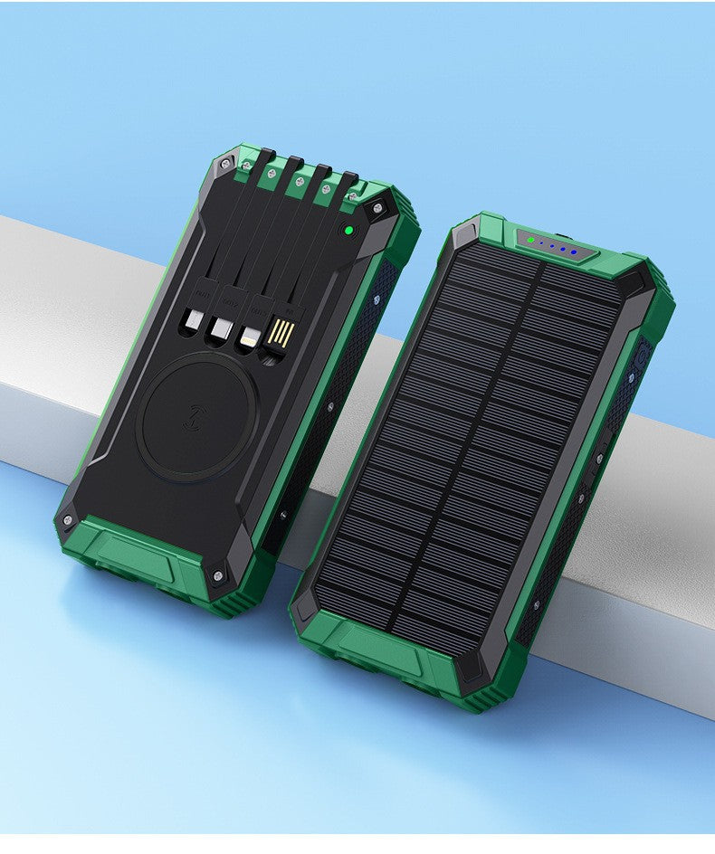 Powerbank med Solceller 20000mAh För Utomhusbruk Kompakt Stötsäker 5