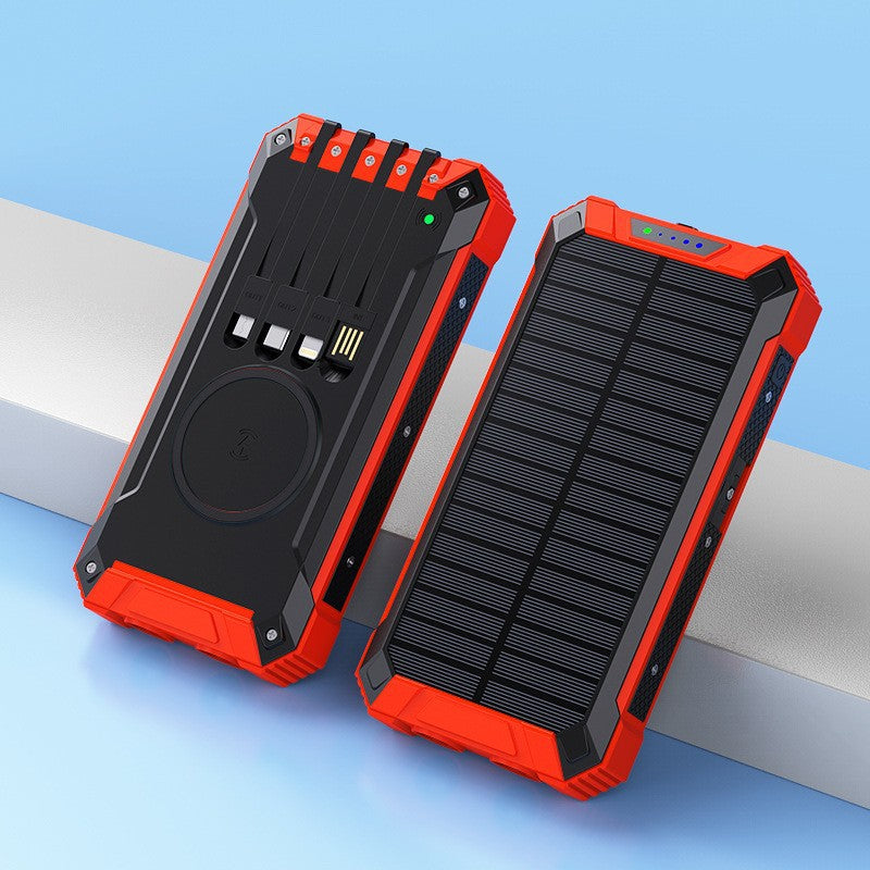 Powerbank med Solceller 20000mAh För Utomhusbruk Kompakt Stötsäker 6