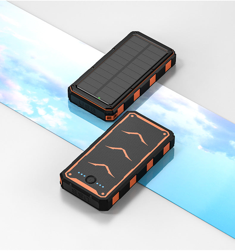 Powerbank med Solceller 20000mAh För Utomhusbruk Kompakt Stötsäker 8
