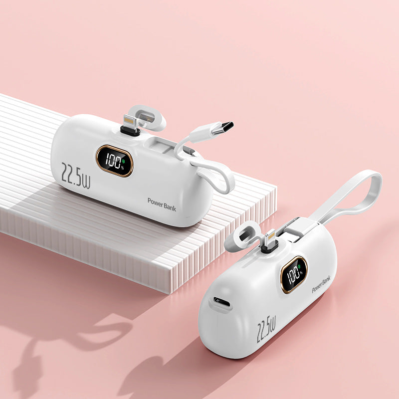 Powerbank med integrerad laddkabel och snabb laddning 2