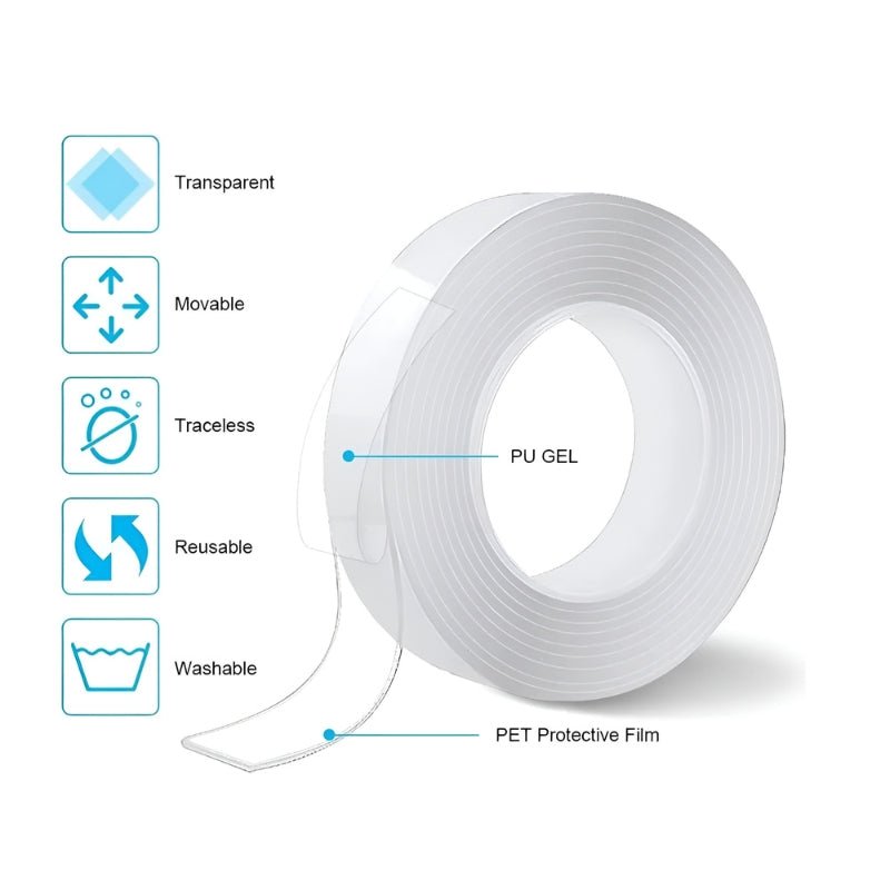 Praktisk Nano Tejp för Hemmet Transparent Design för Organisering 2