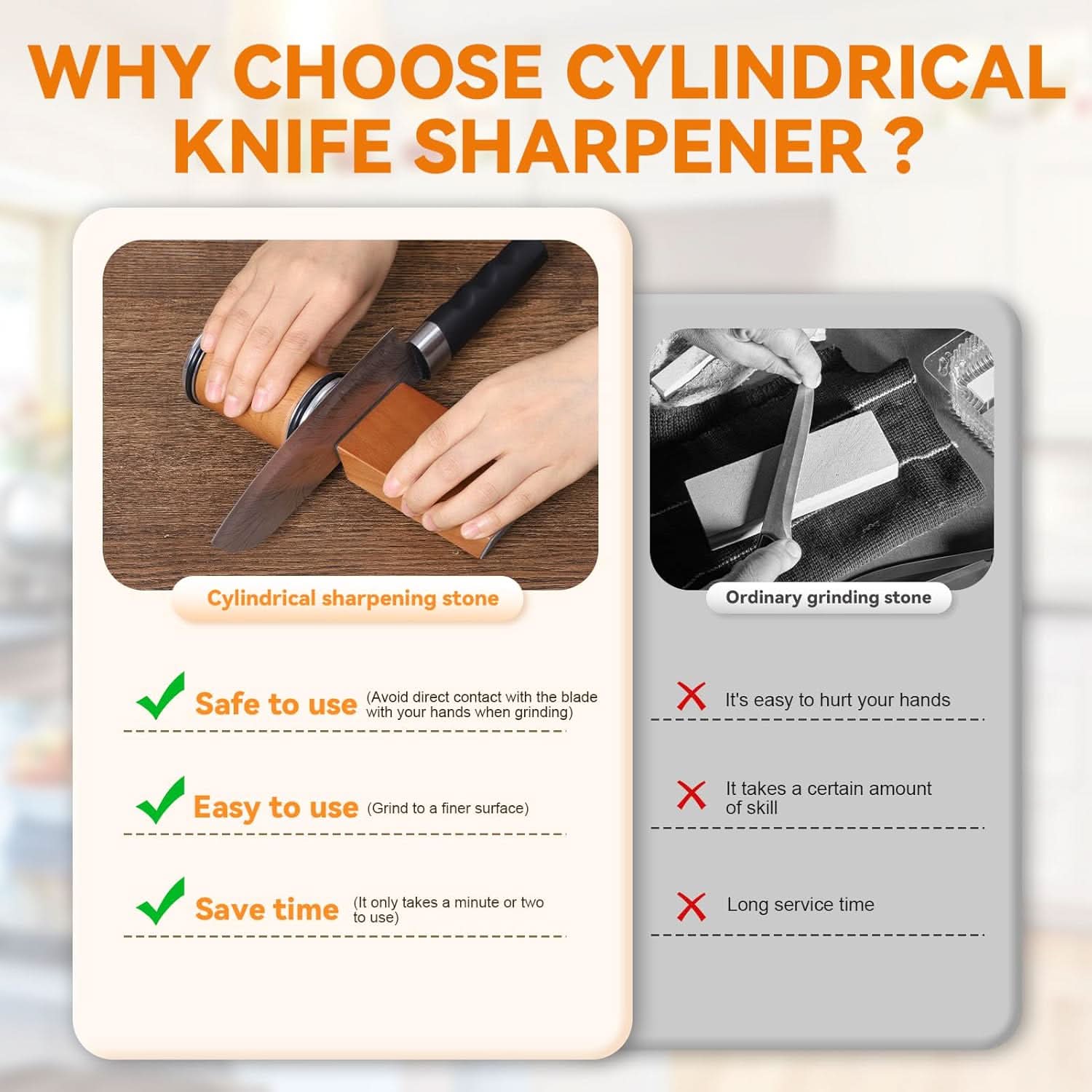 Professionell Knivslipare med Diamantbelagd Sliprulle 6