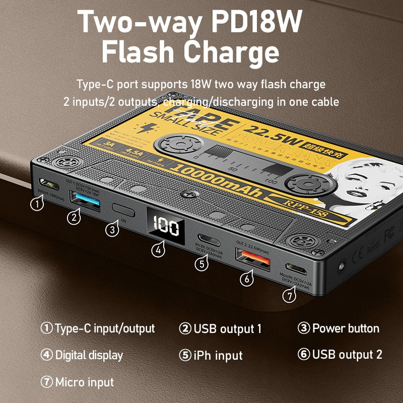 Retro Power Bank i Kassettformat 3