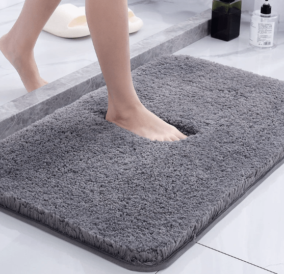 Rund Badrumsmatta Extra Tjock Design för Komfort och Modern Stil 0