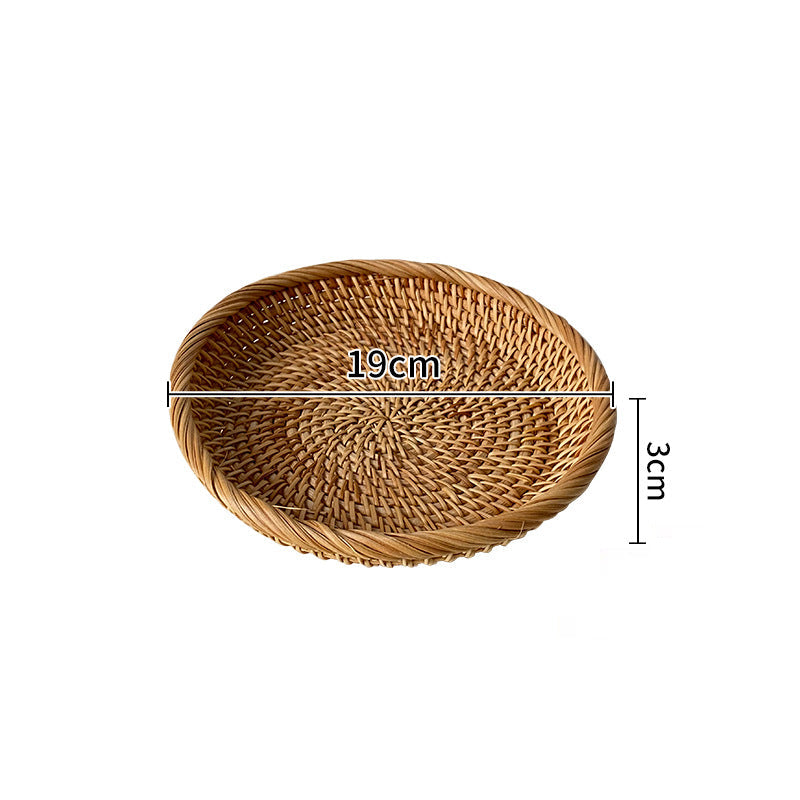 Rund Korg för Dam i Naturligt Material 5