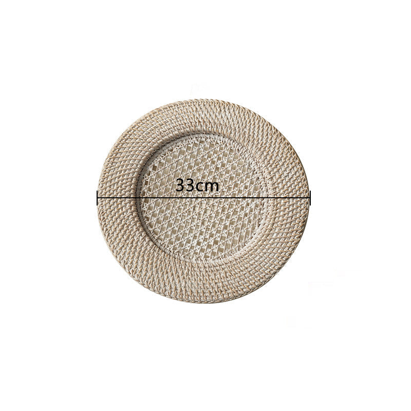 Rund Serveringsfat För Damer Med Handvävd Design 33 cm 0