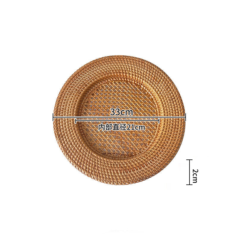 Rund Serveringsfat För Damer Med Handvävd Design 33 cm 4