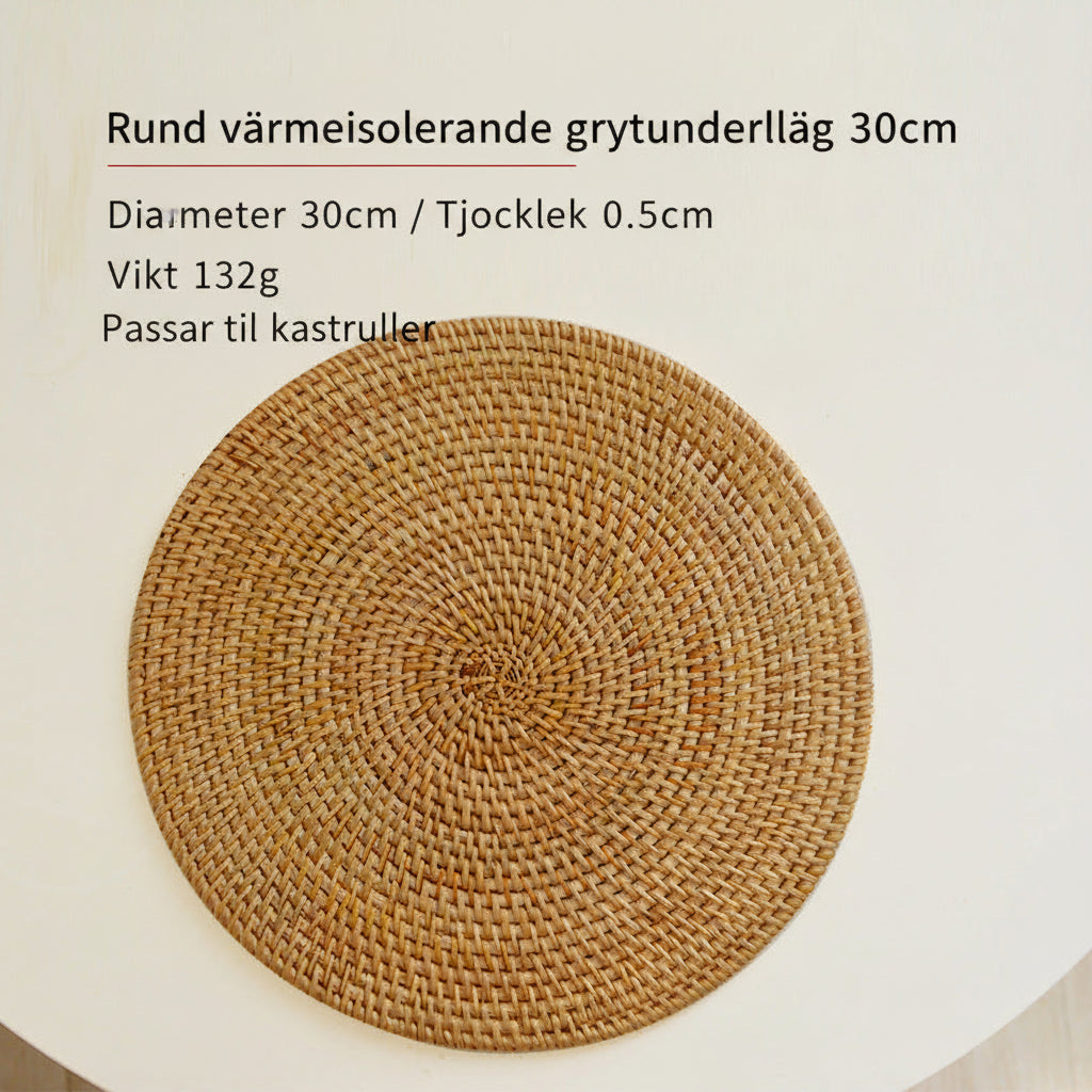 Runt Serveringsfat för Dam Handgjord Design 35 cm 4