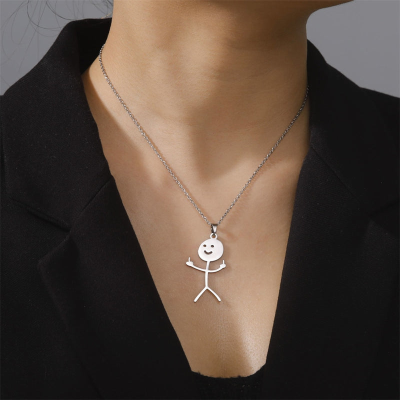 Roligt stickman-halsband