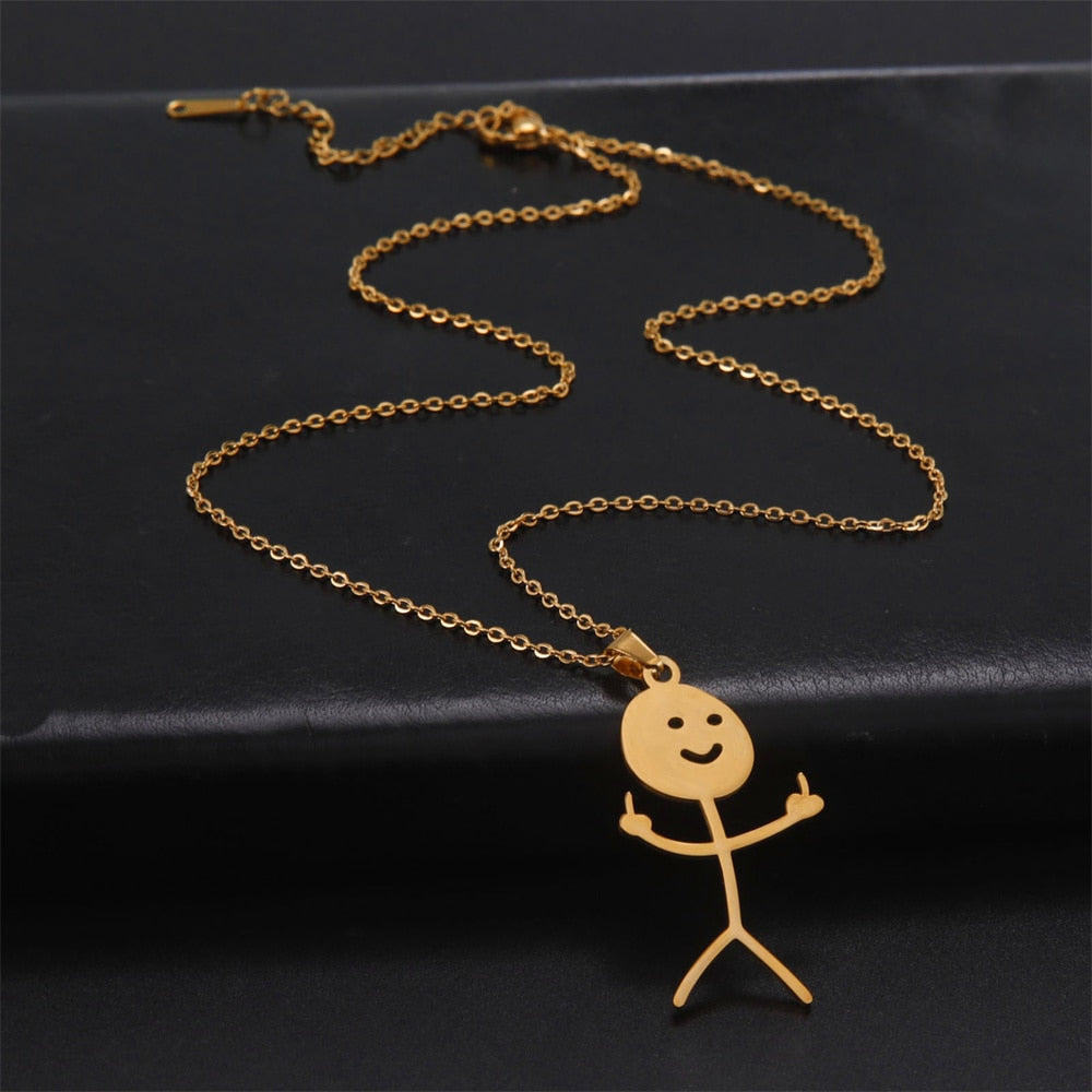 Roligt stickman-halsband