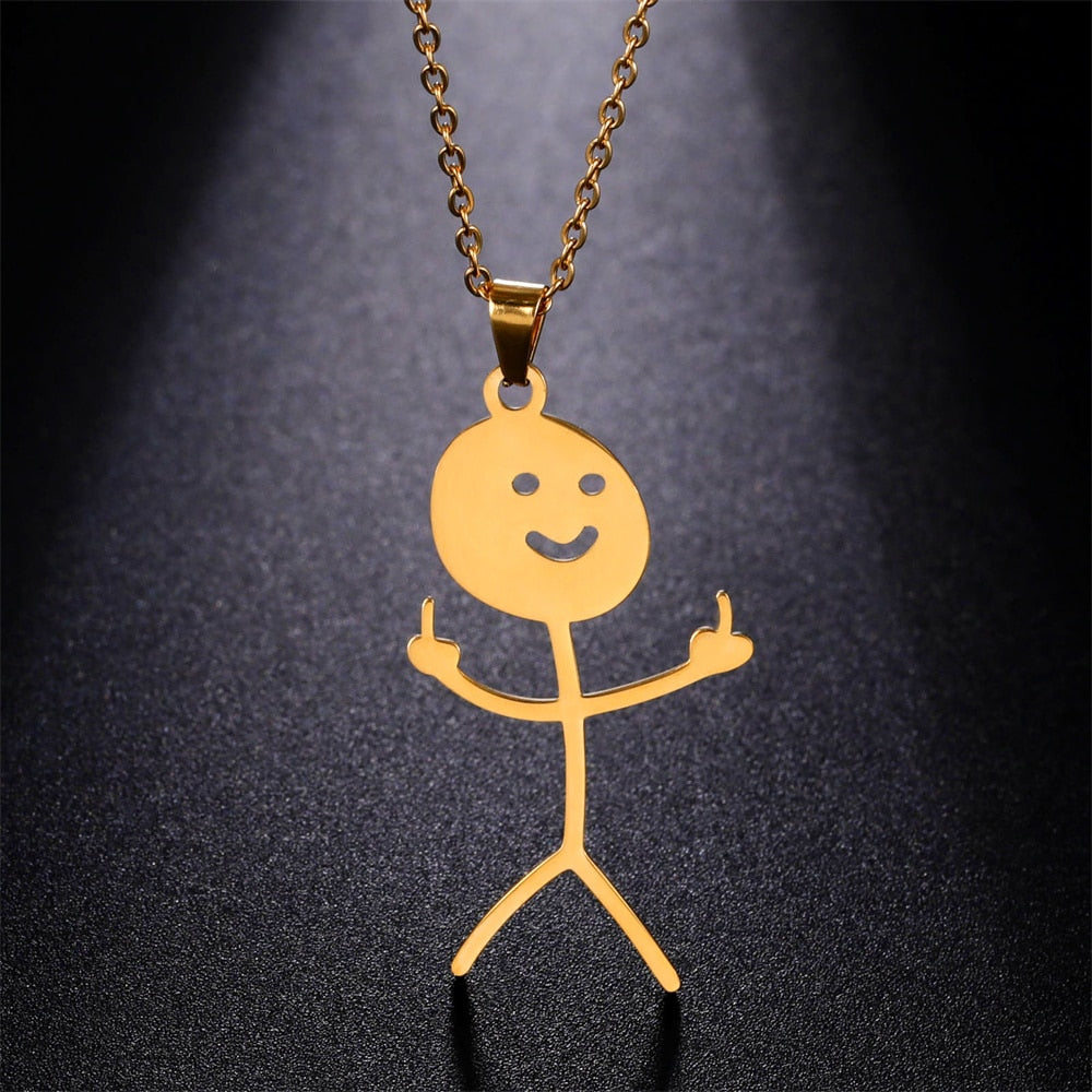Roligt stickman-halsband