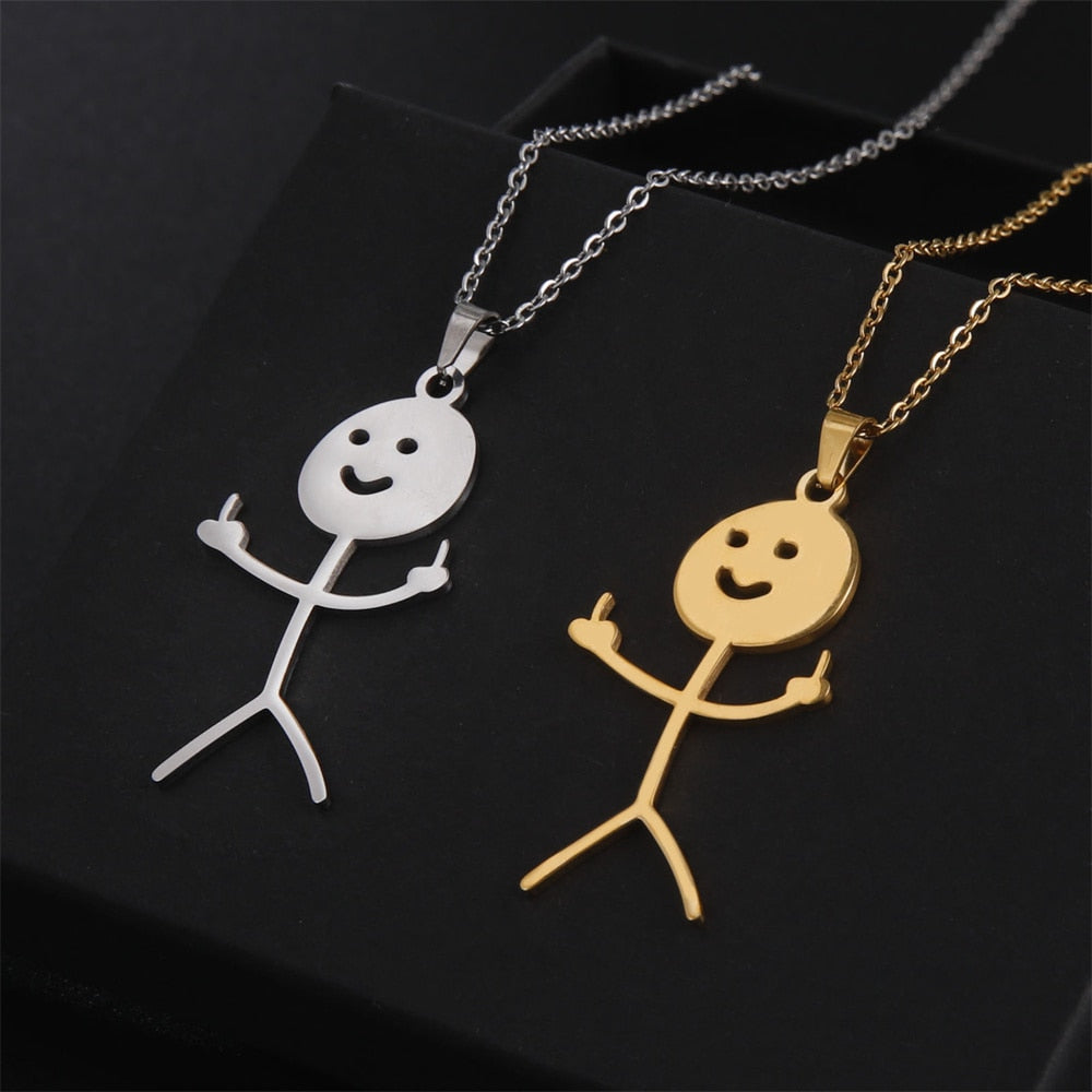 Roligt stickman-halsband