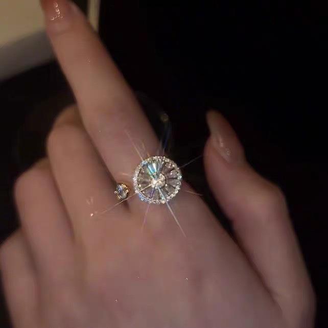Kristall snurrande mode ring