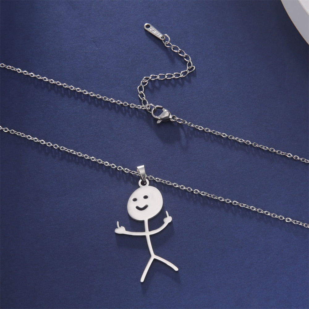 Roligt stickman-halsband