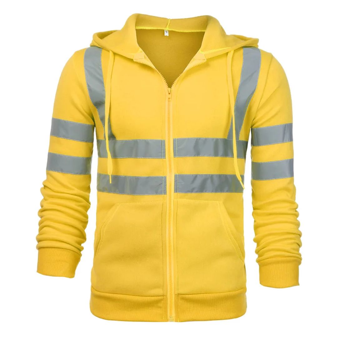 Säkerhetsväst för Professionellt Användande med Reflekterande Remsor och Rymliga Fickor 0