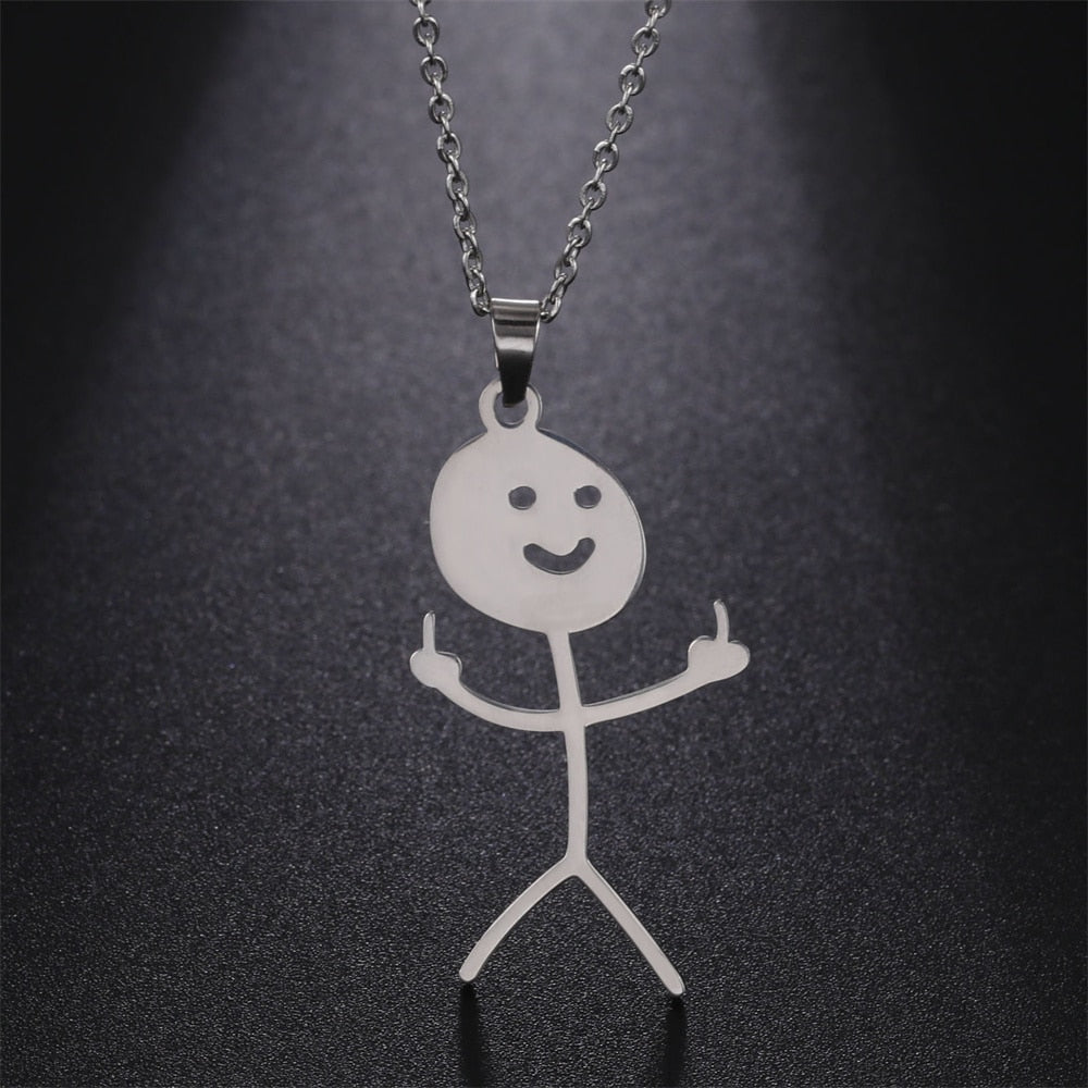 Roligt stickman-halsband