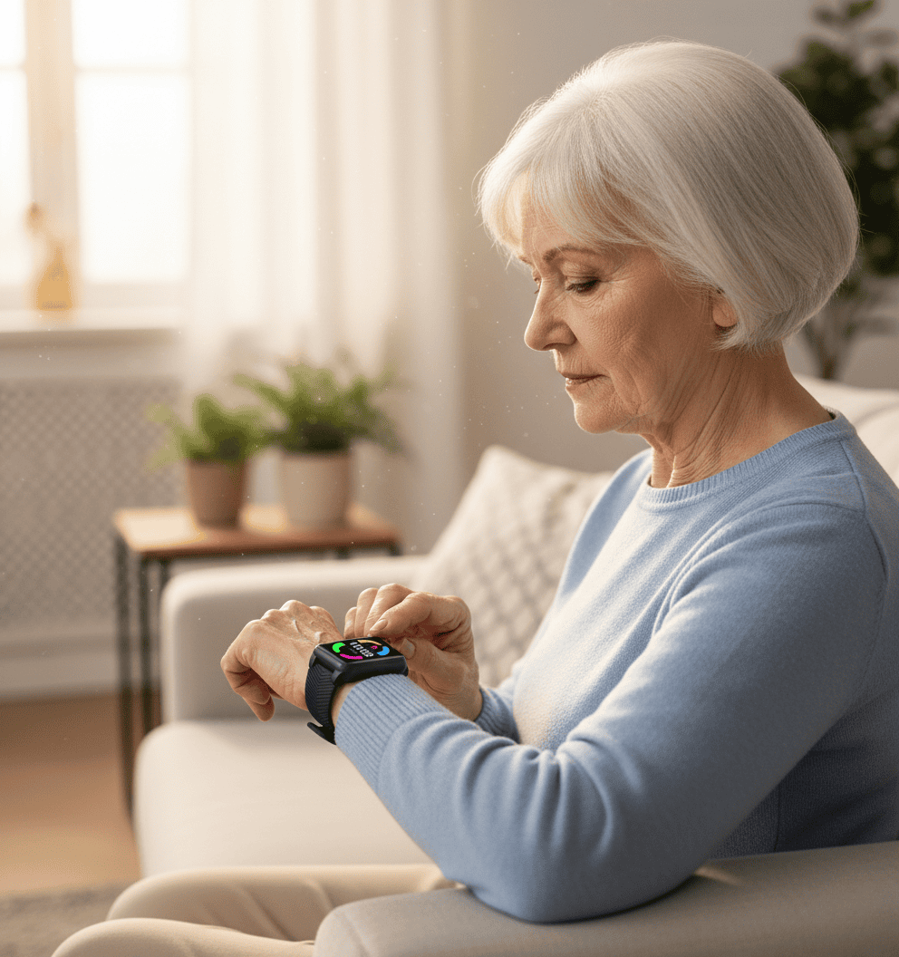 Seniorers GPS-smartklocka med Falldetektering och SOS-knapp 1