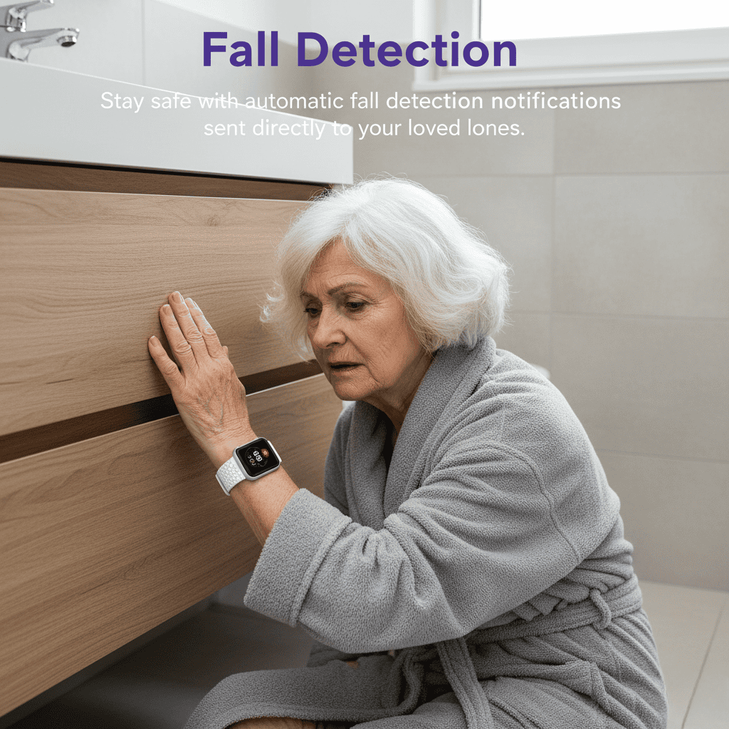 Seniorers GPS-smartklocka med Falldetektering och SOS-knapp 3