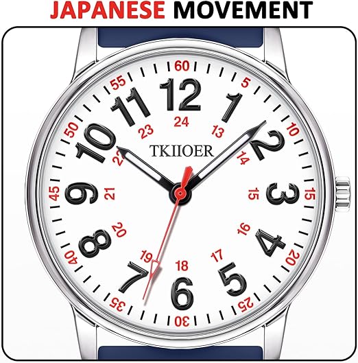 Sjuksköterskeklocka Vattentät med Lysande Urtavla 5