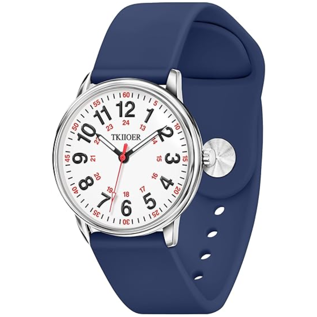 Sjuksköterskeklocka Vattentät med Lysande Urtavla 8