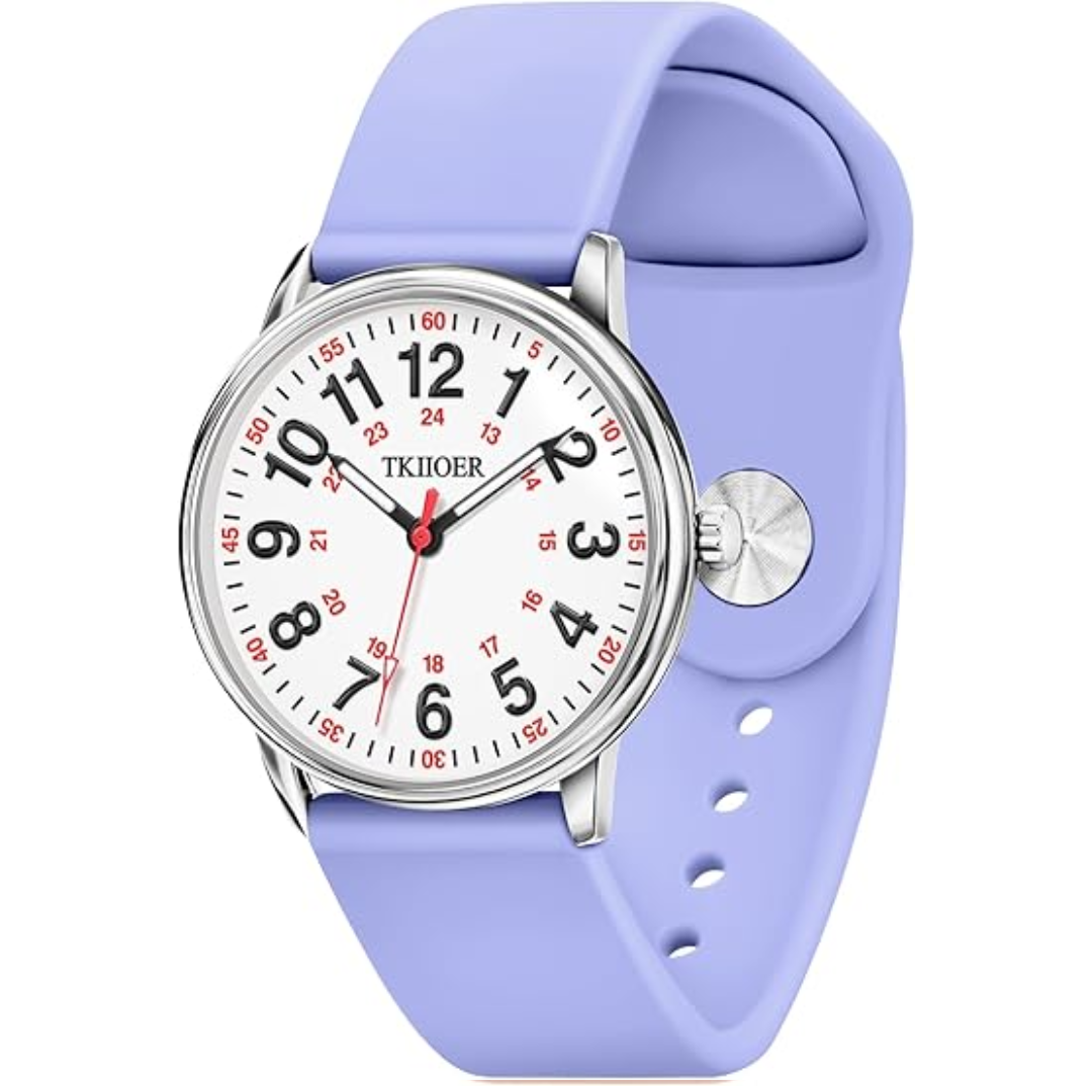 Sjuksköterskeklocka Vattentät med Lysande Urtavla 9