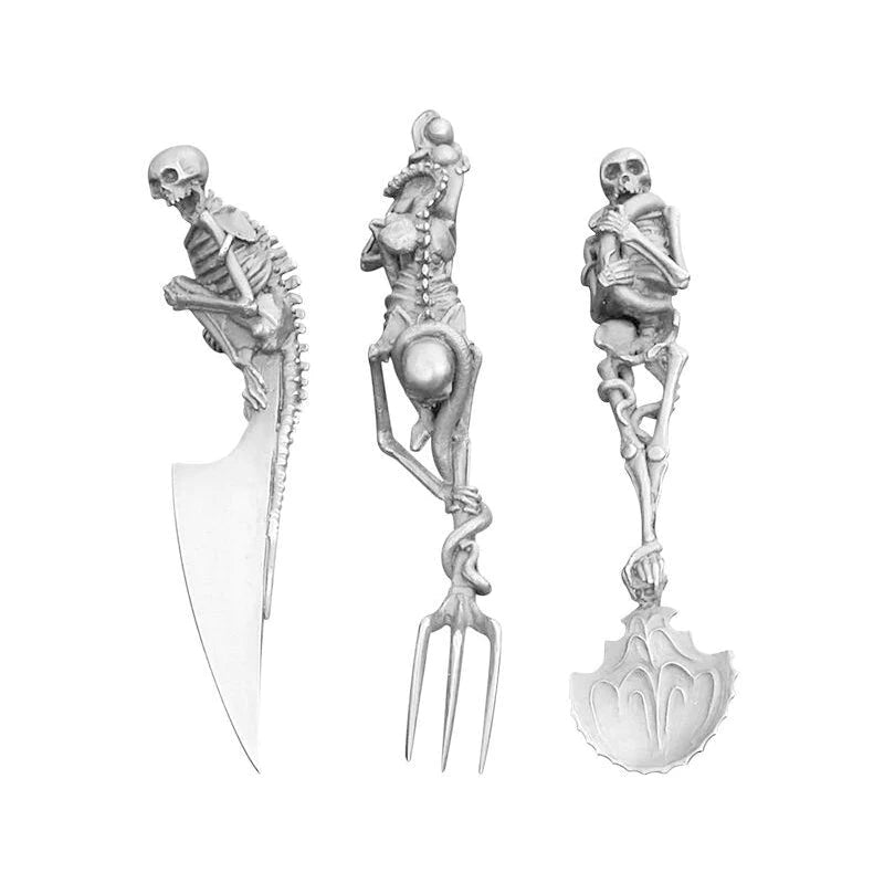 Skelettbestickset För Halloween Festligheter 0