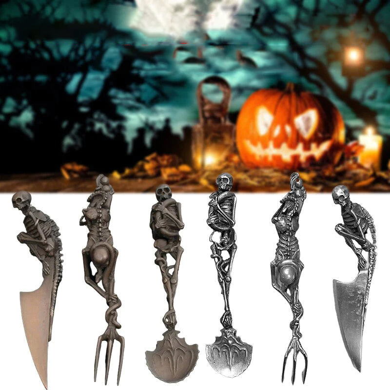 Skelettbestickset För Halloween Festligheter 1