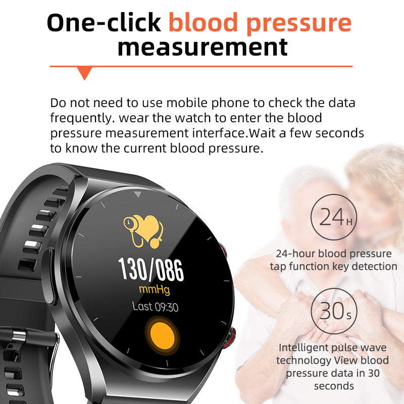 Smartwatch för Hälsoövervakning med EKG och Pulsmätare 8
