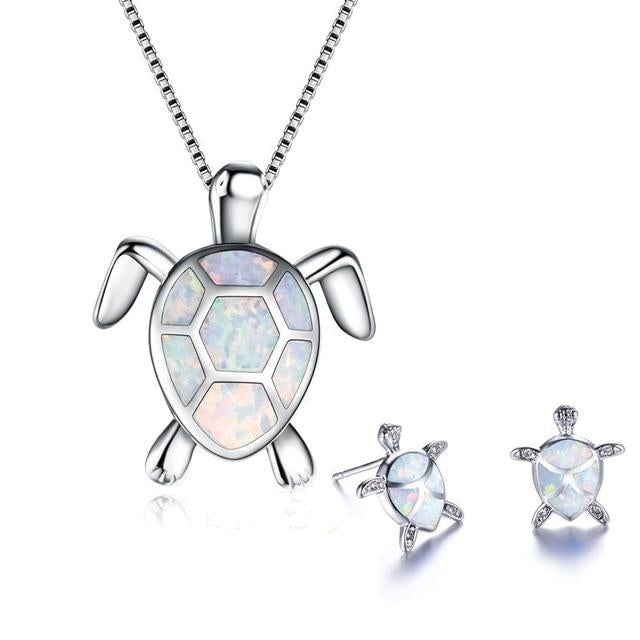 Smyckeset med Halsband och Örhängen Sköldpadda 3