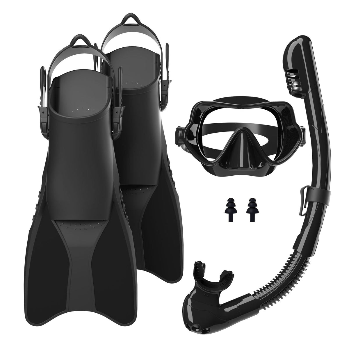 Snorkelset för vuxna med ergonomisk dykmask och simfenor 2