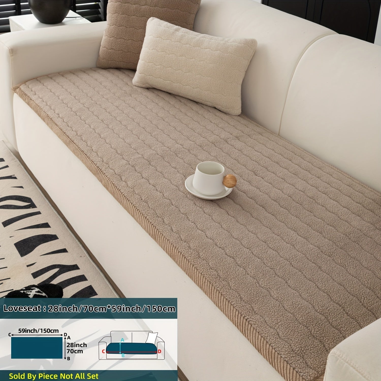 Sofföverdrag för Vardagsrum Med Halkfri Design 0