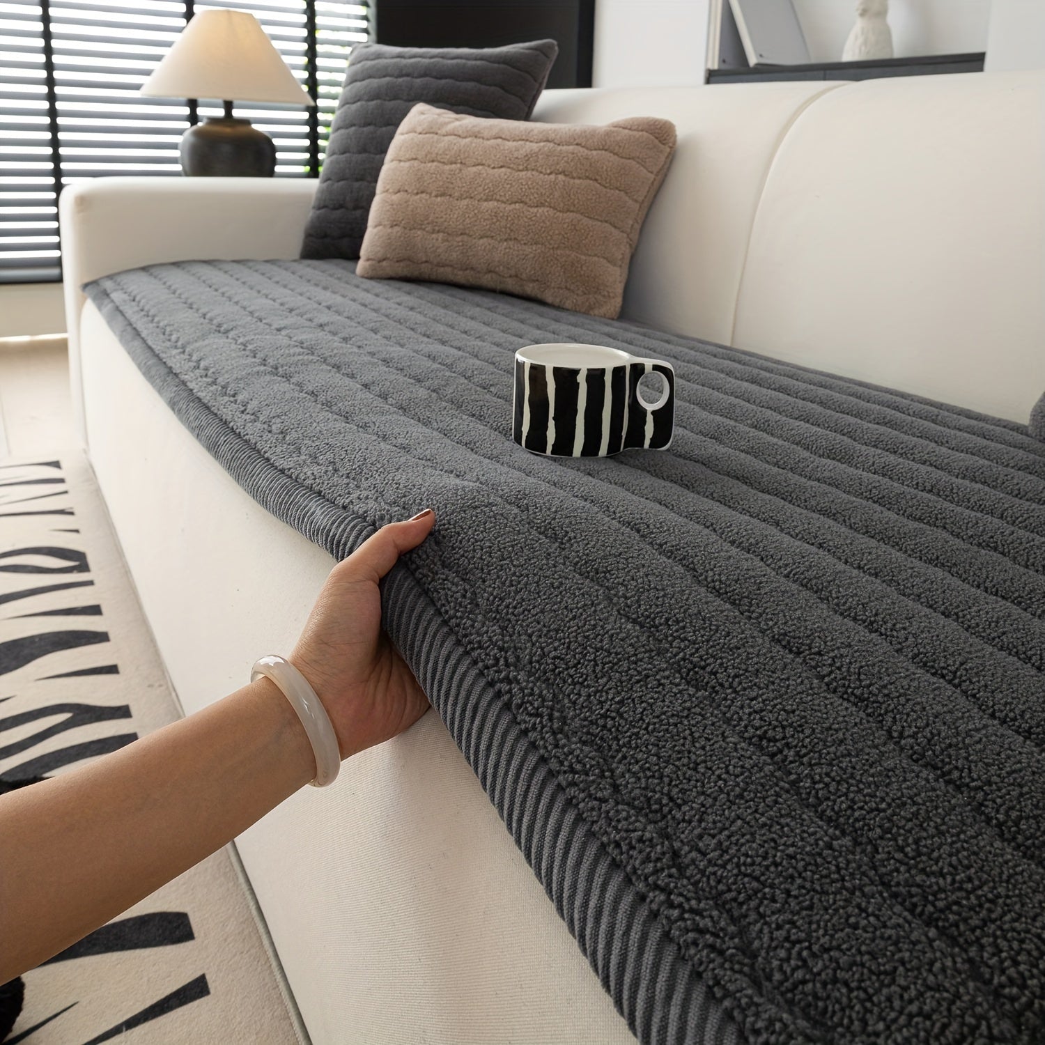 Sofföverdrag för Vardagsrum Med Halkfri Design 1