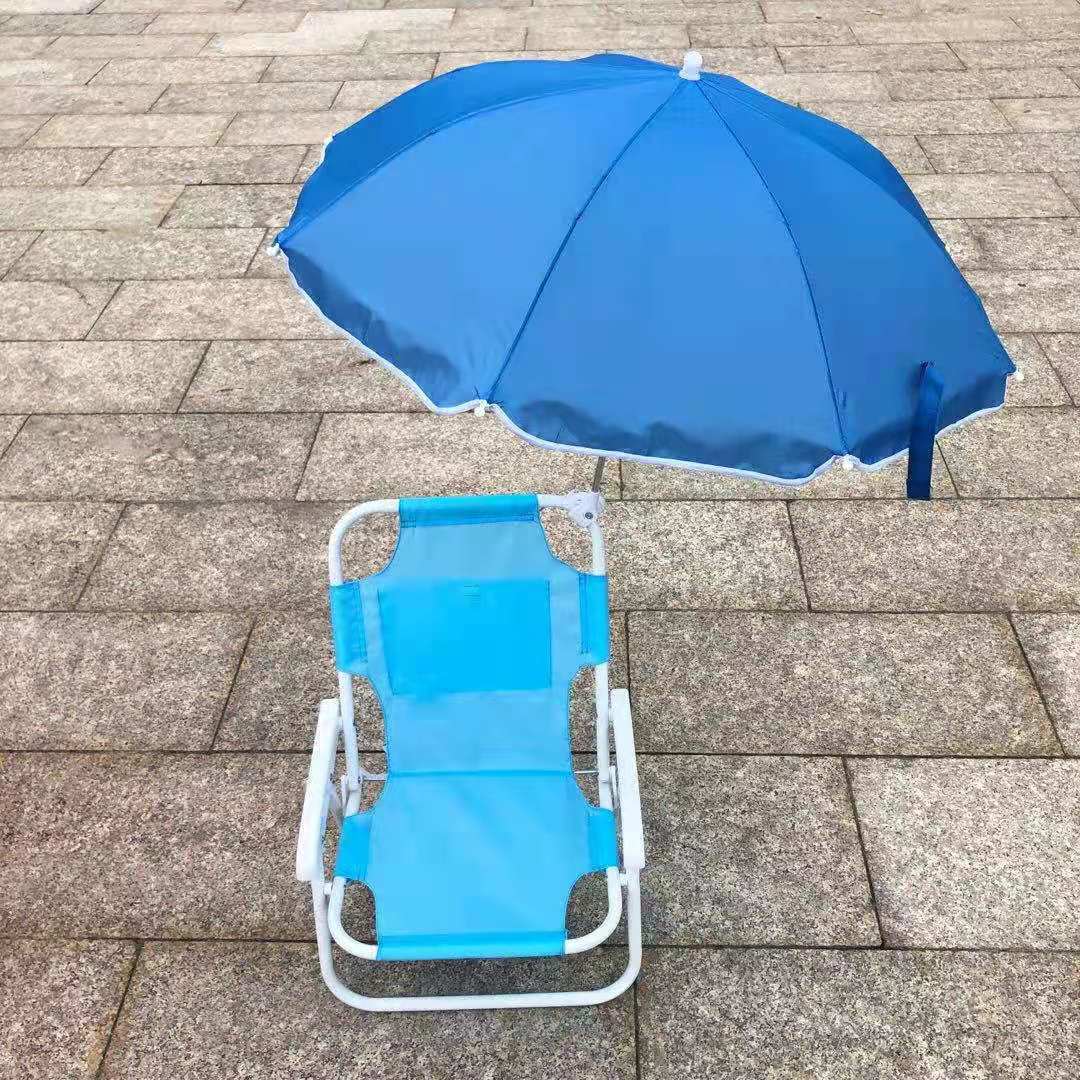Solstol Med Justerbart Parasoll För Utomhusbruk, Perfekt För Strand Och Trädgård 2