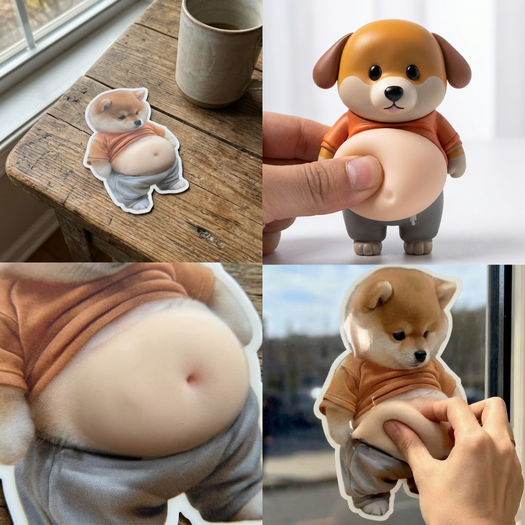 Söt Shiba Silikondekalskydd 4