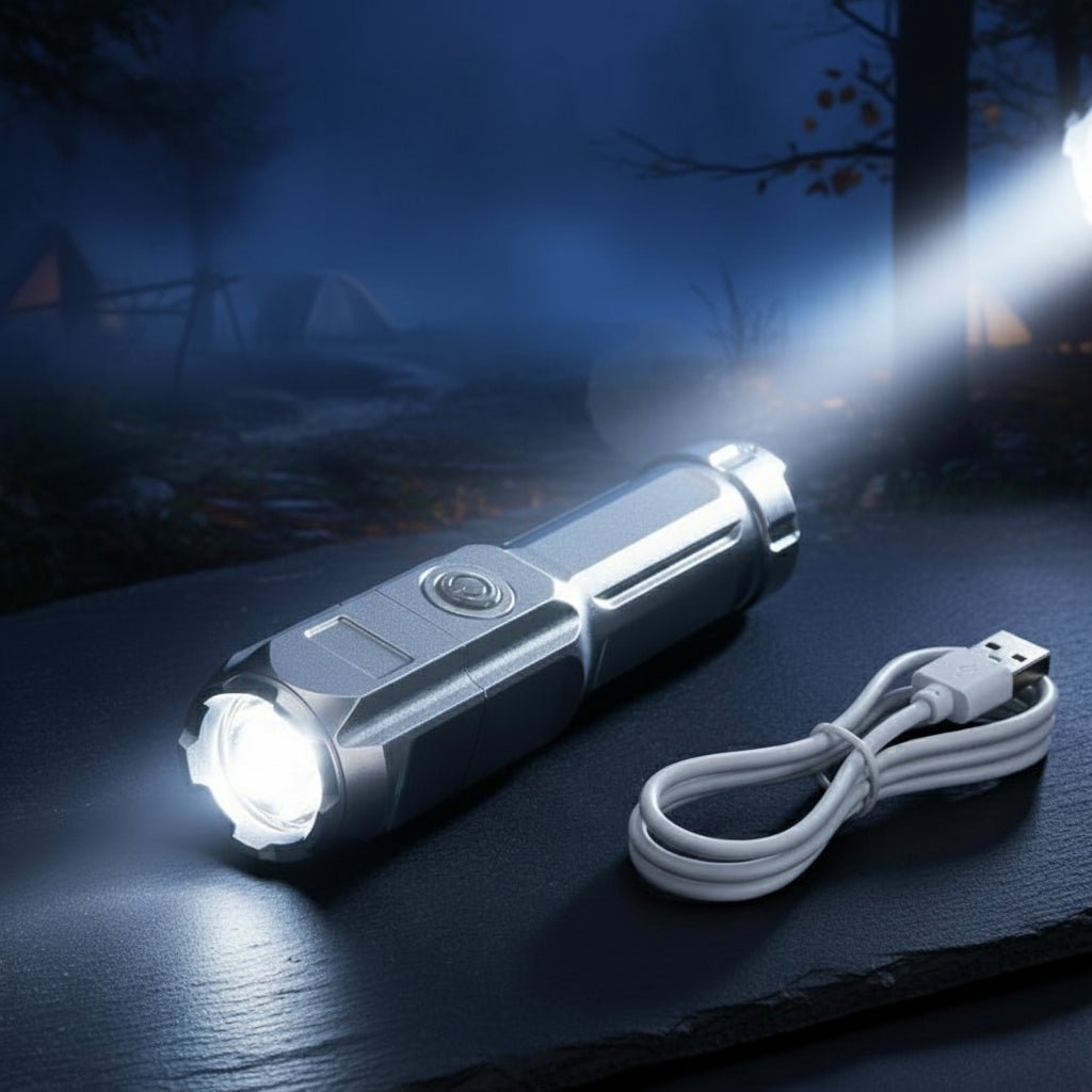 Stark Ficklampa 100000 Lumen Vattentålig för Utomhusaktiviteter och Nödsituationer 8