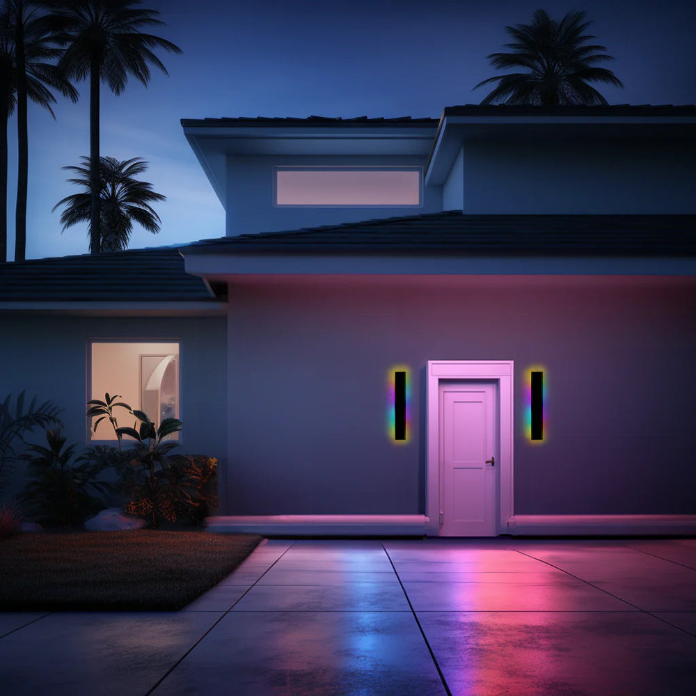Svart Vägglampa LED Modern Design för Inomhus och Utomhus 9