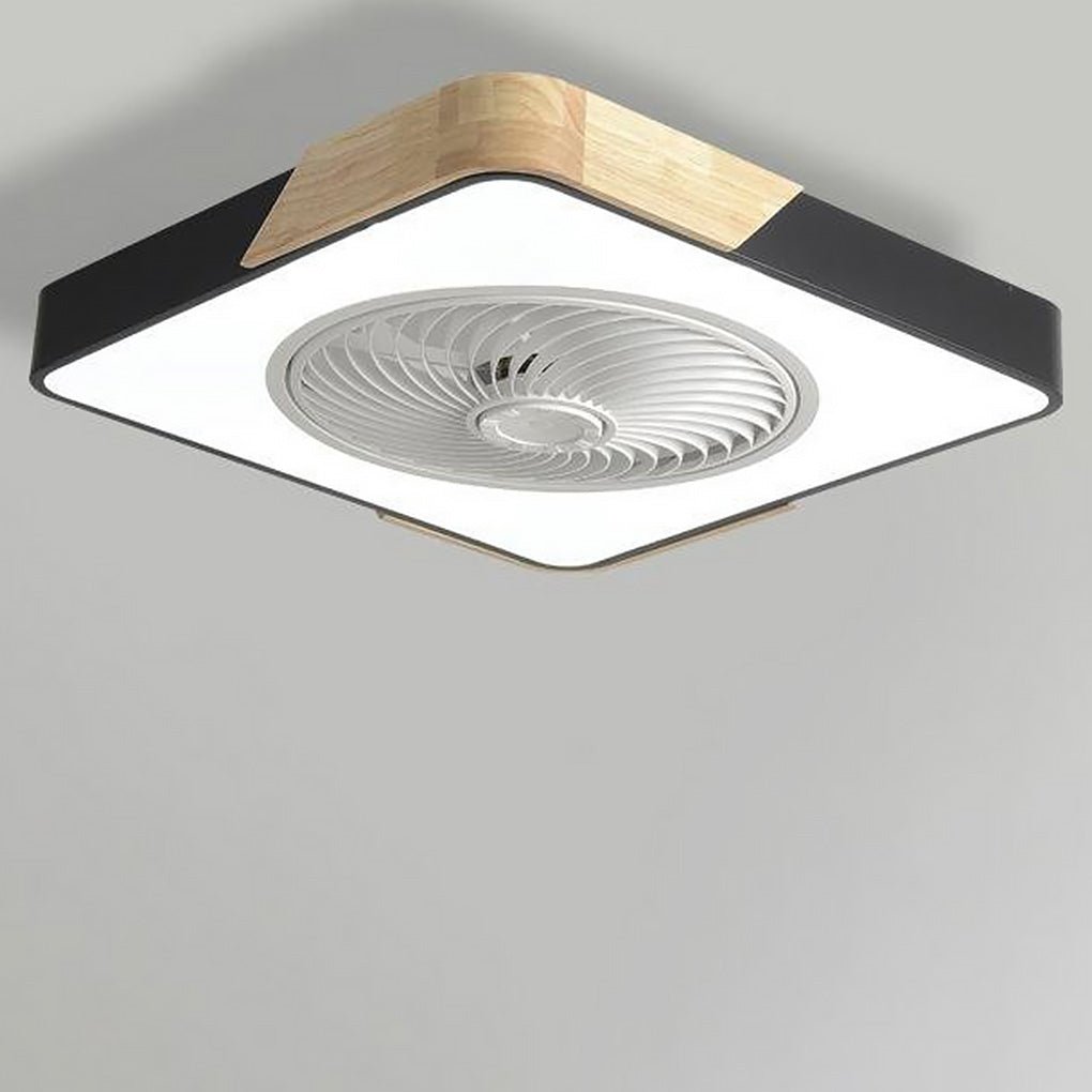 Takfläkt Med Belysning Bladlös Design För Inomhusbruk 9